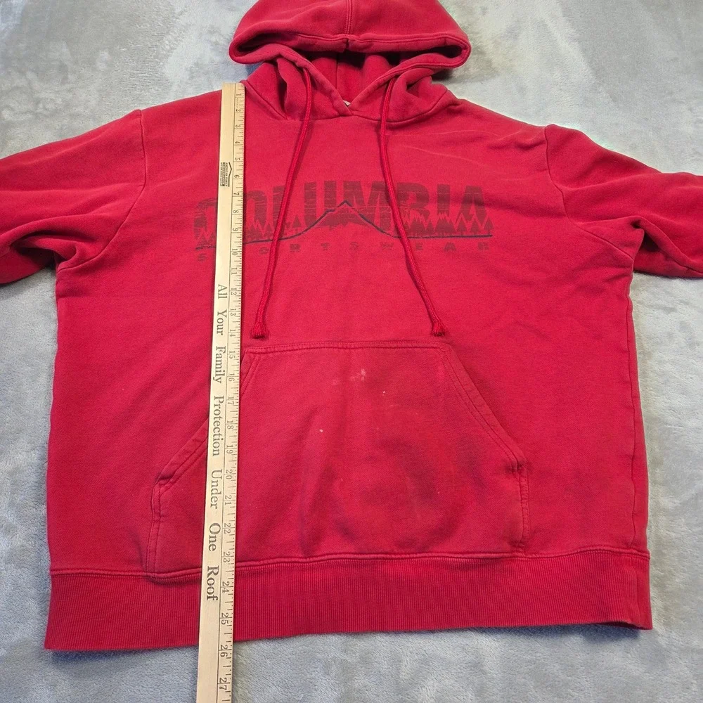 Columbia Sportswear Mens Red Graphic Mountain Logo Pullover Hoodie Large RN69724 - Picture 3 of 8